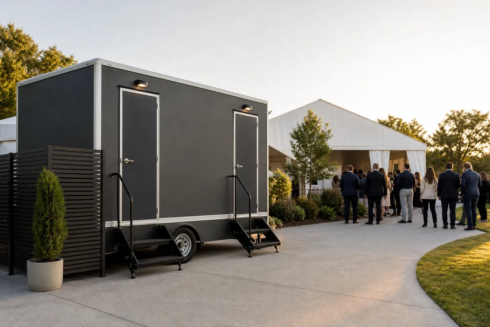 Service 6: Long‑Term Portable Sanitation portable sanitation setup