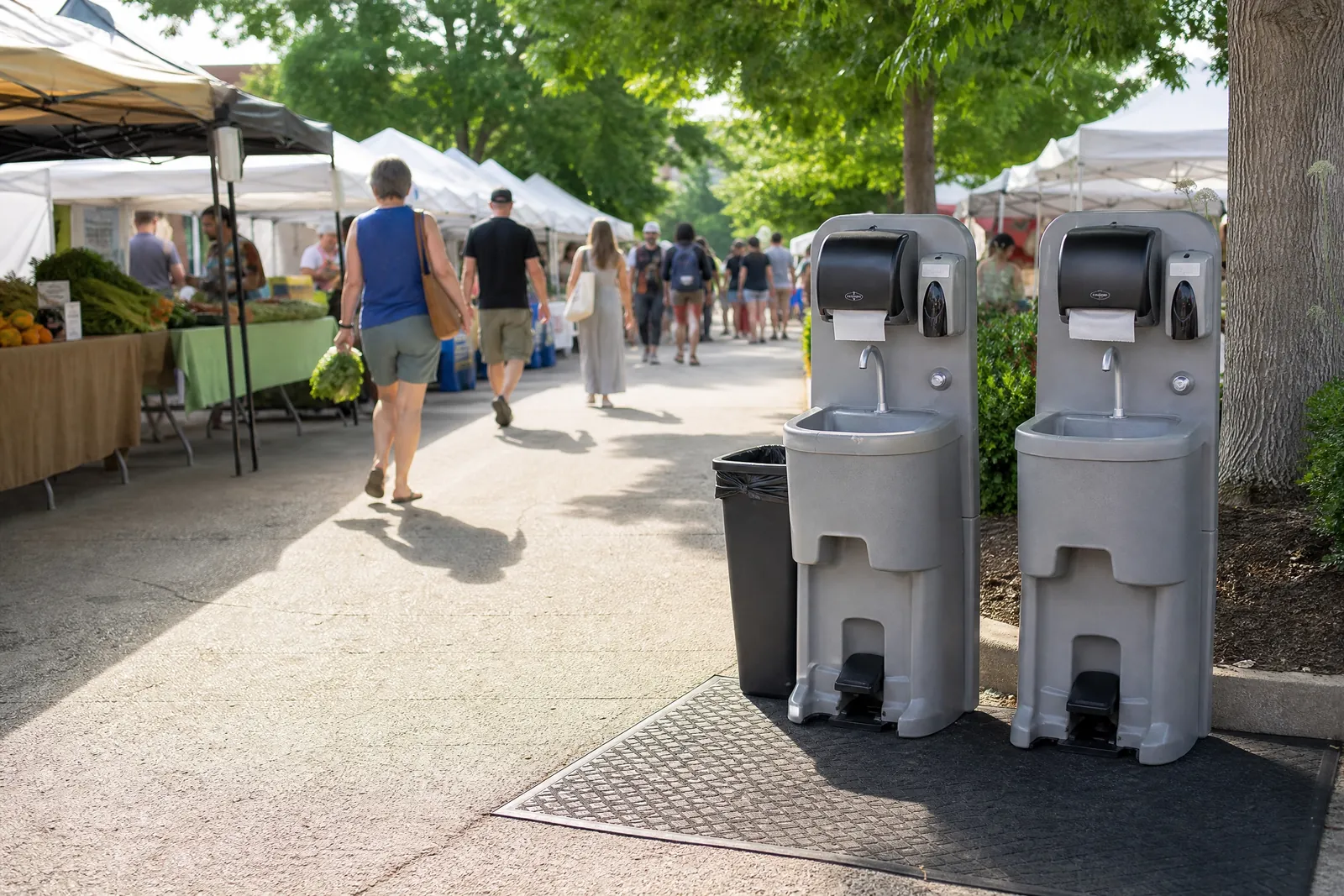 Service 3: Restroom Trailers portable sanitation setup